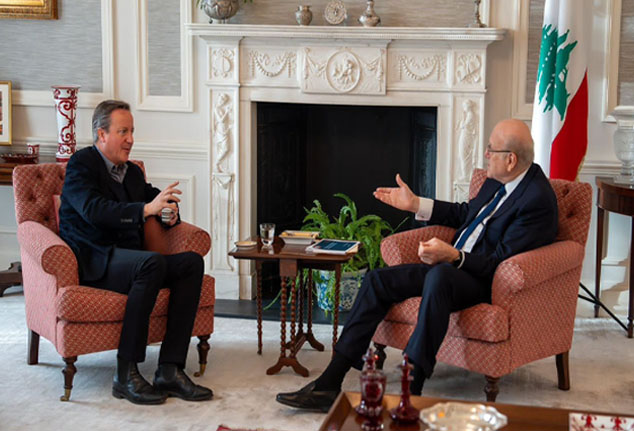 ميقاتي استقبل وزير خارجية بريطانيا وتشاور هاتفيا مع كولونا: للضغط على اسرائيل من أجل وقف اعتداءاتها